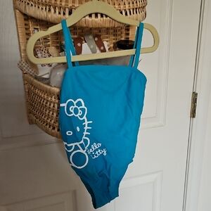 Hello Kitty Teal Blue One-Piece Swimsuit